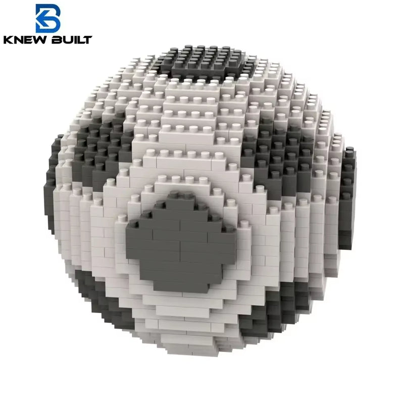 Football Model Mini Building Blocks Classical Decoration Kids Assemble Toys Soccer Funs' Gift Bricks